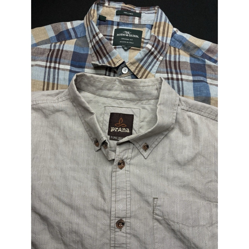 prAna and Rodd and‎ Gunn Button Up Shirts Mens XL Lot Of 2
